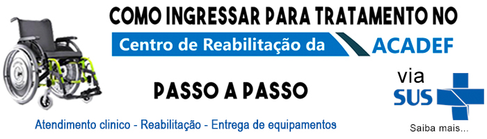 Banner do passo a passo como ingressar para tratamento na acadef